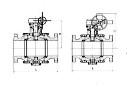 固定球閥結構圖 固定球閥結構圖